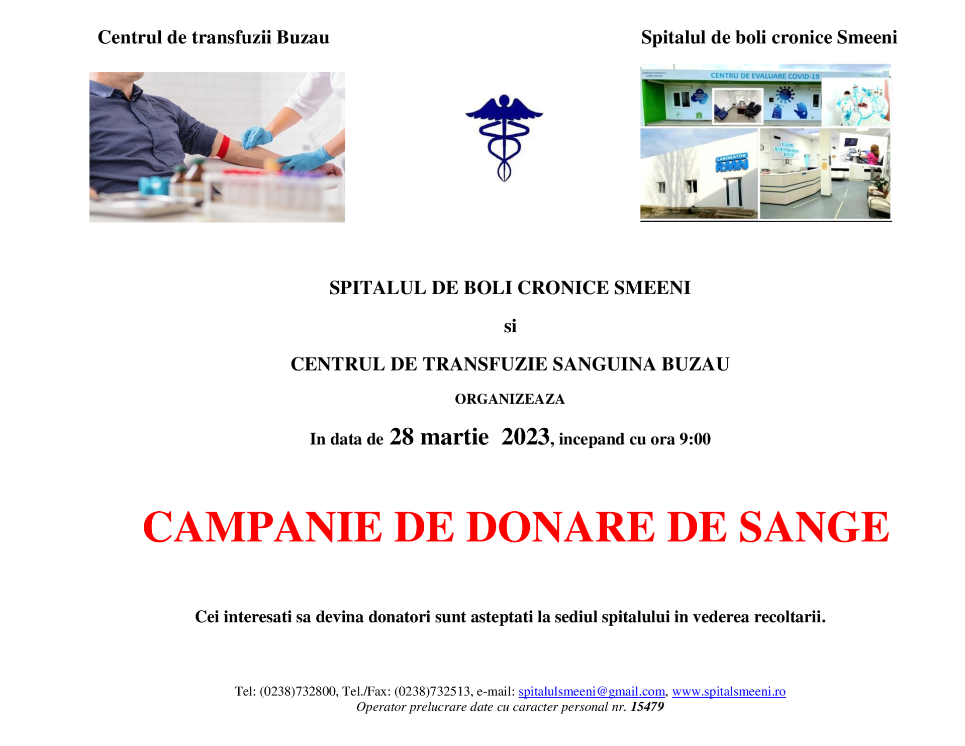 Campanie de colecta mobila (donare de sange)